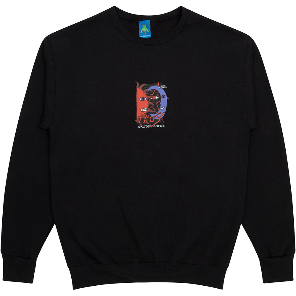 Frog Sun-Star-Moon Crewneck Black