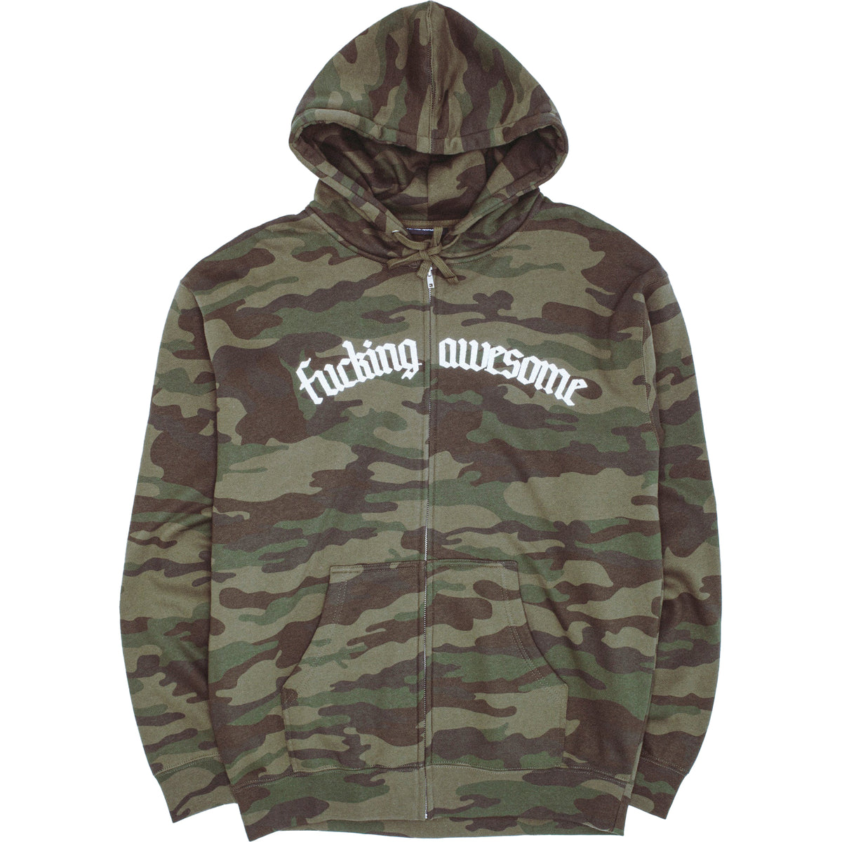 Fucking Awesome Blackletter Logo Zipped Hoodie Camo | NOTE shop
