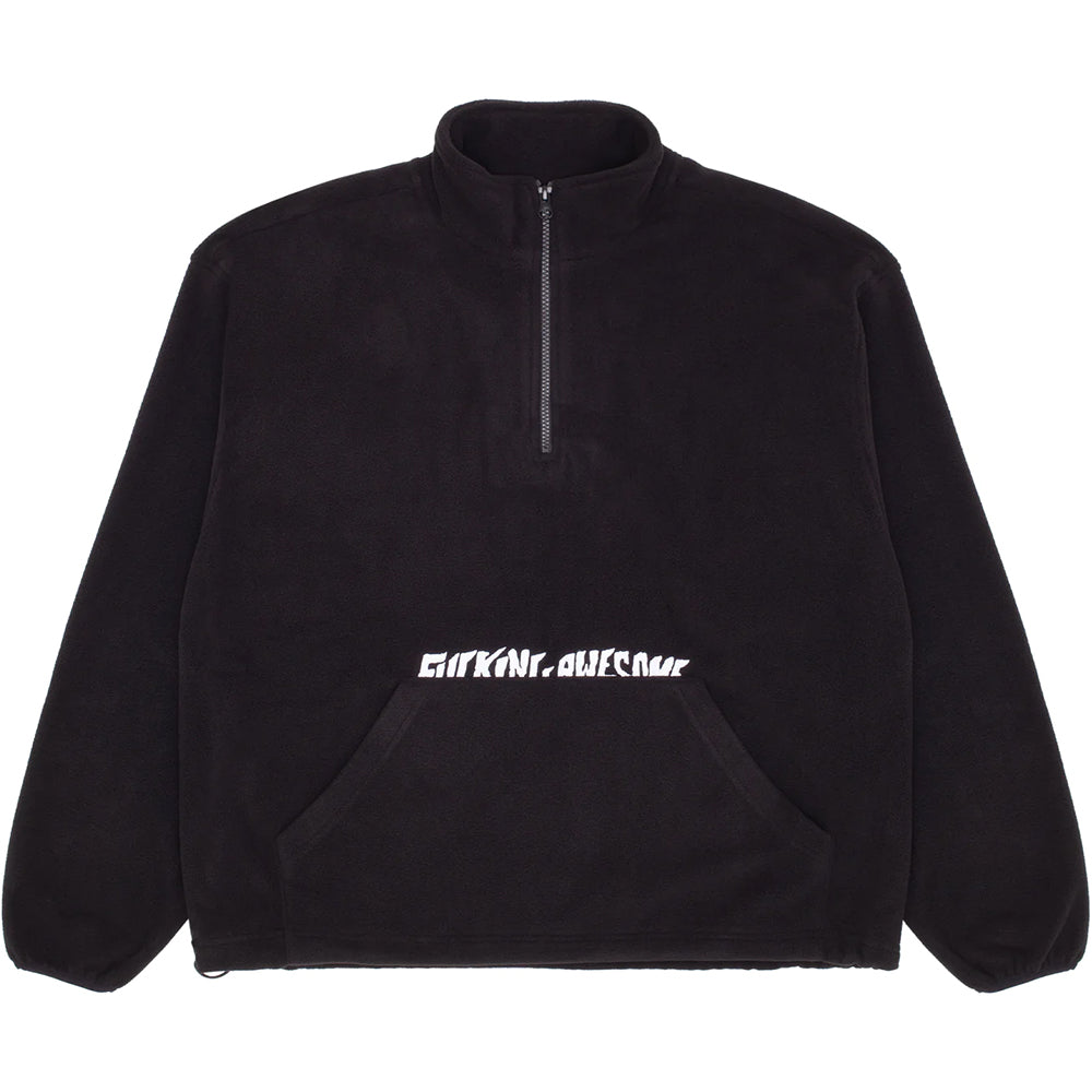 Fucking Awesome Cut Off Quarter Zip Polar Fleece Black