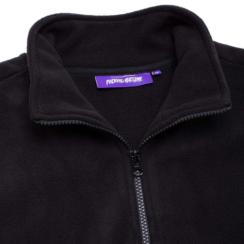 Fucking Awesome Cut Off Quarter Zip Polar Fleece Black