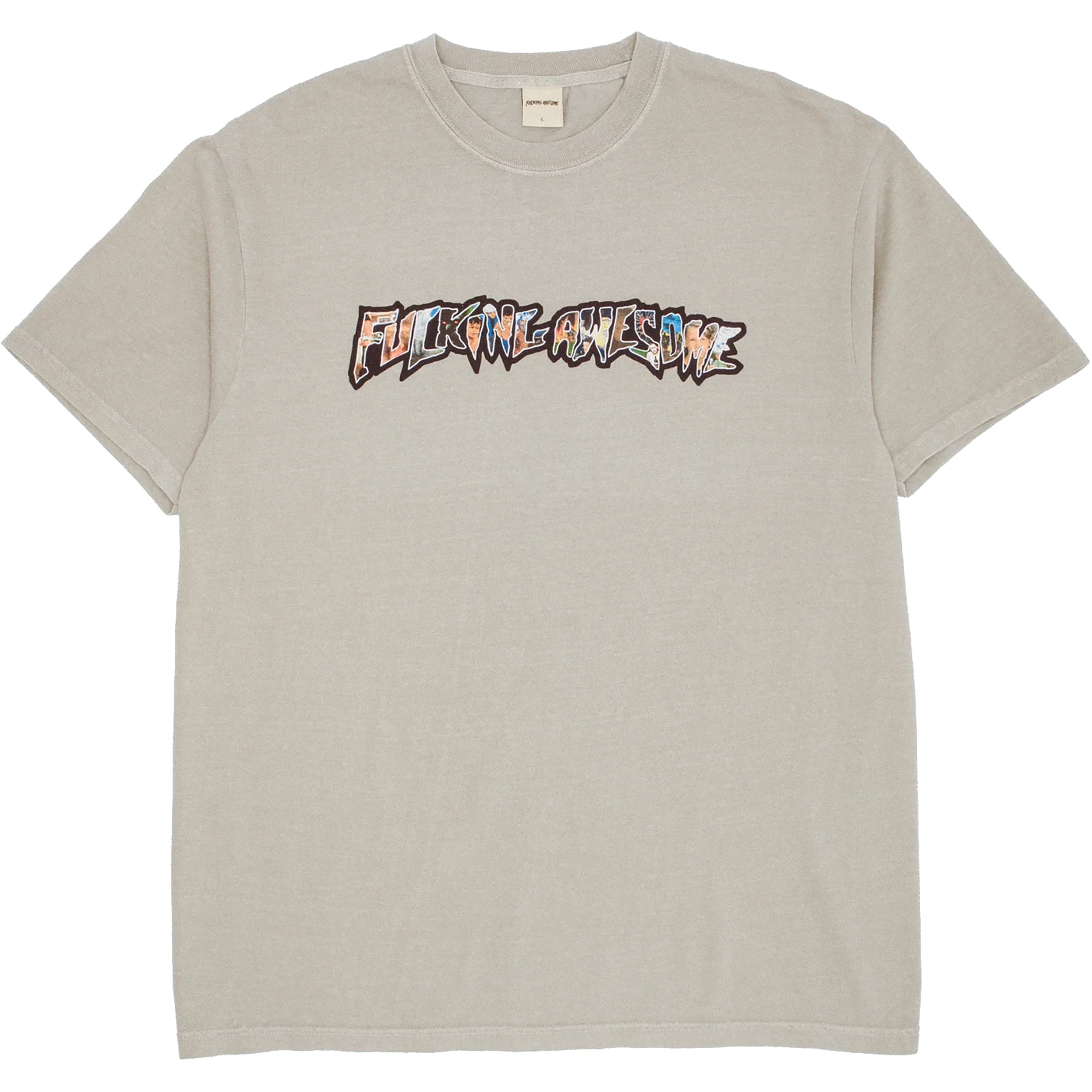 Fucking Awesome Dill Collage Logo Short Sleeve Tee Khaki