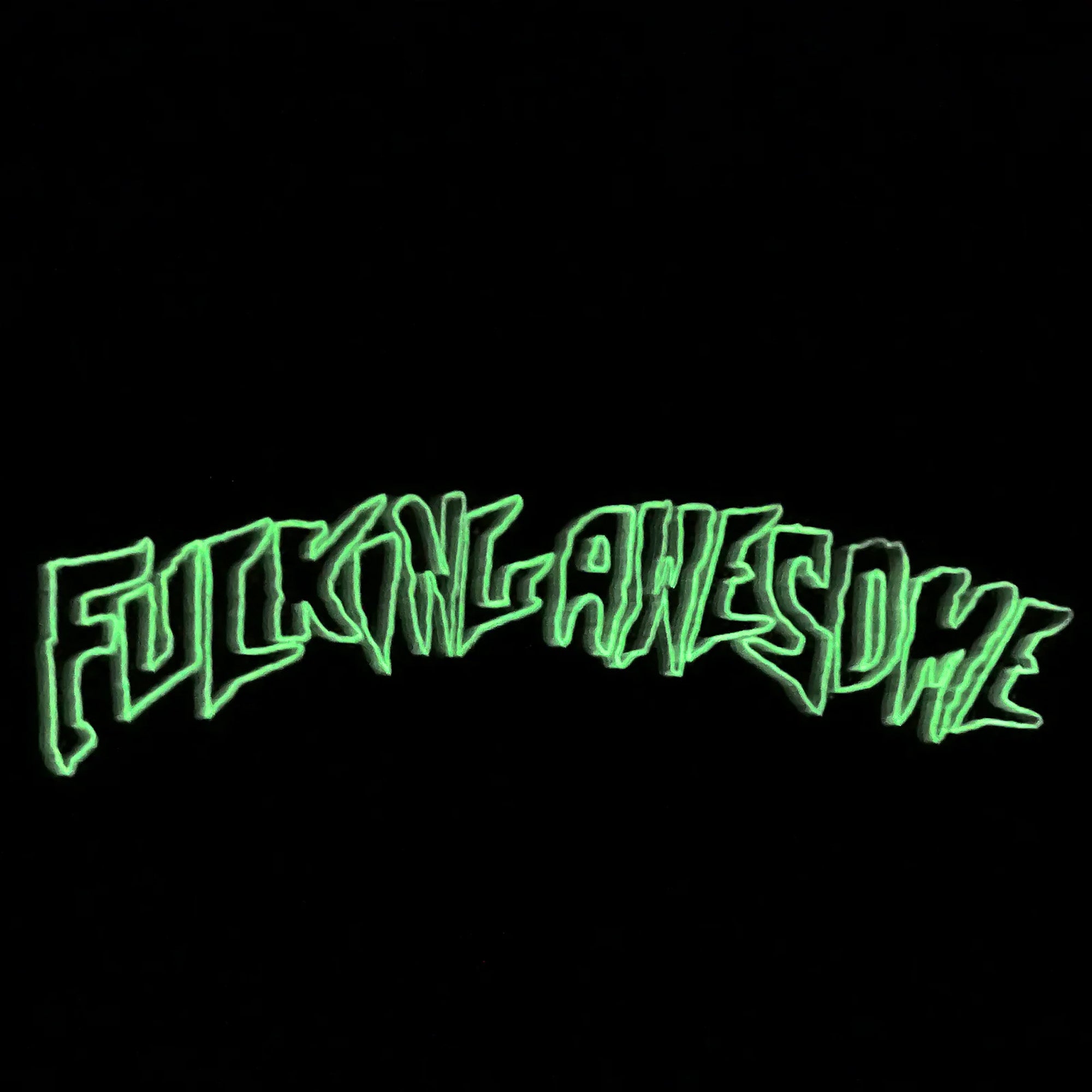 Fucking Awesome Fineline Glow in the Dark Stamp Logo Longsleeve Black