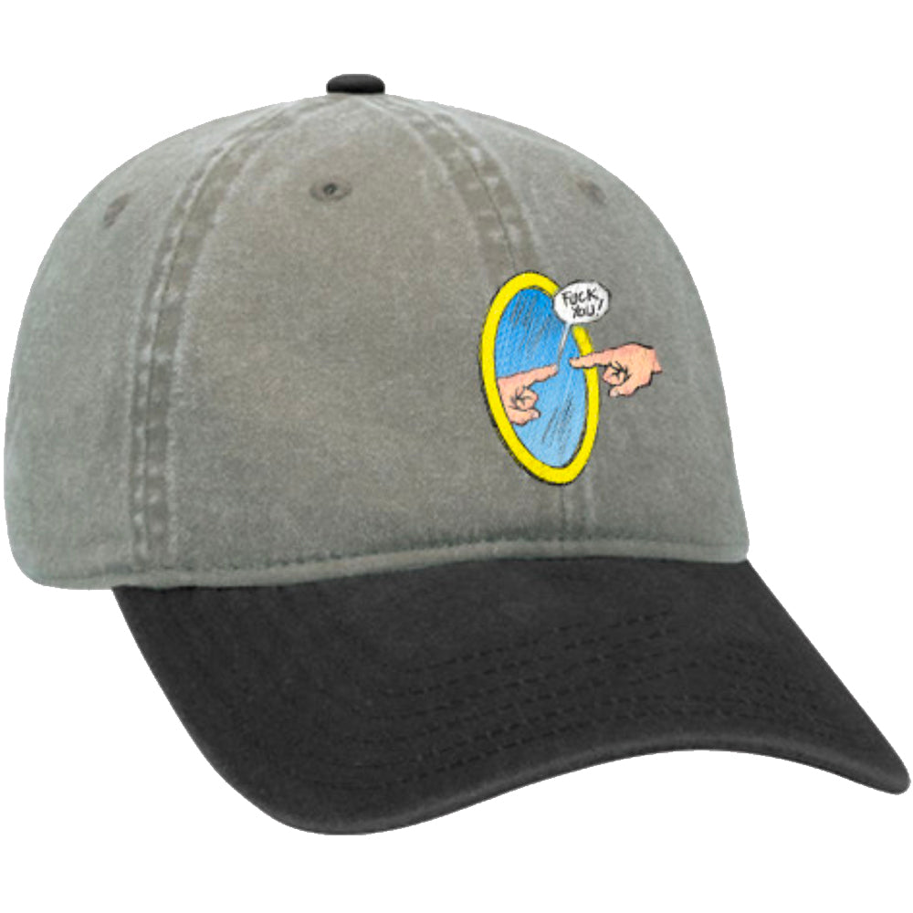 Fucking Awesome Fuck You Embroidered 6 Panel Hat Grey