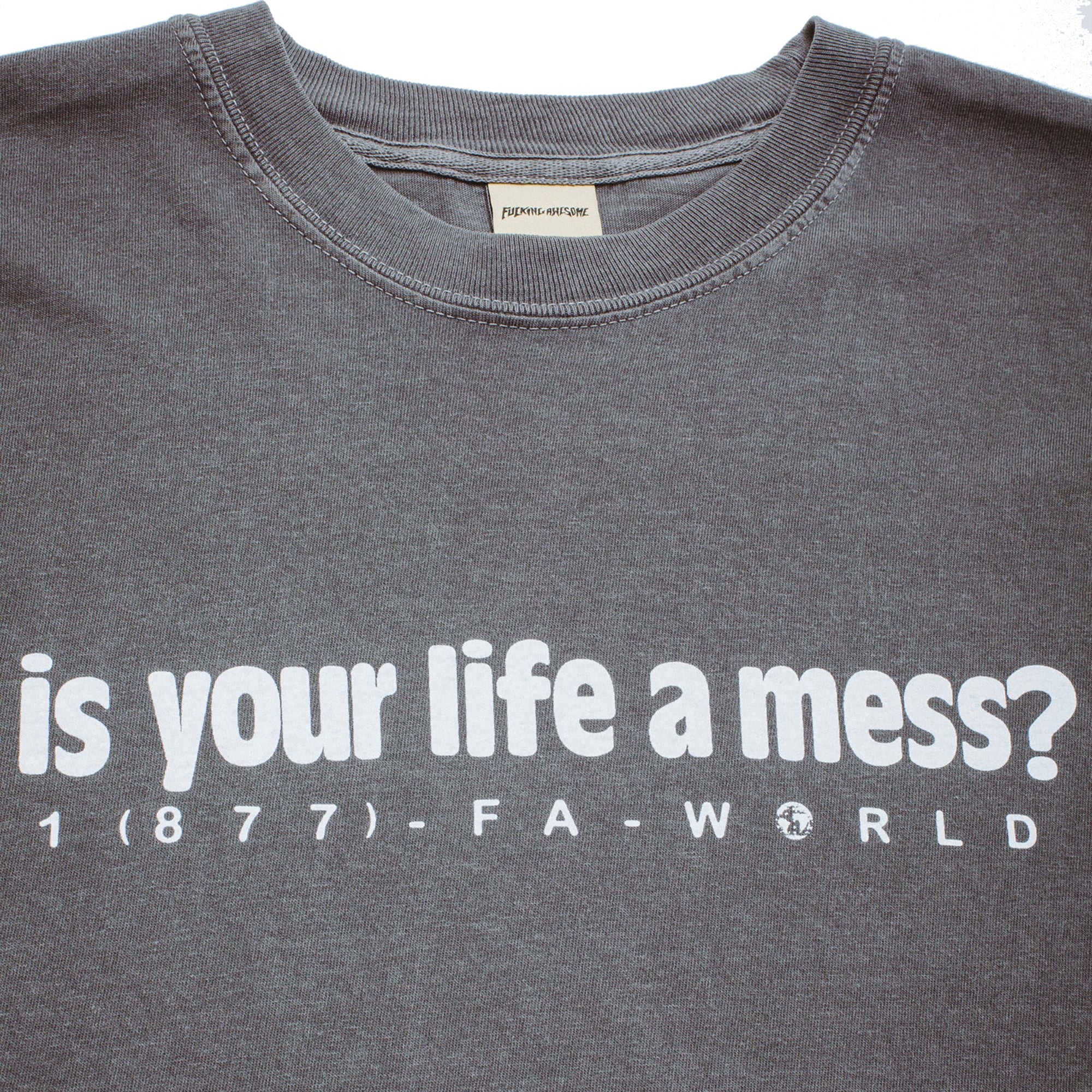 Fucking Awesome Is Your Life A Mess Short Sleeve Graphite