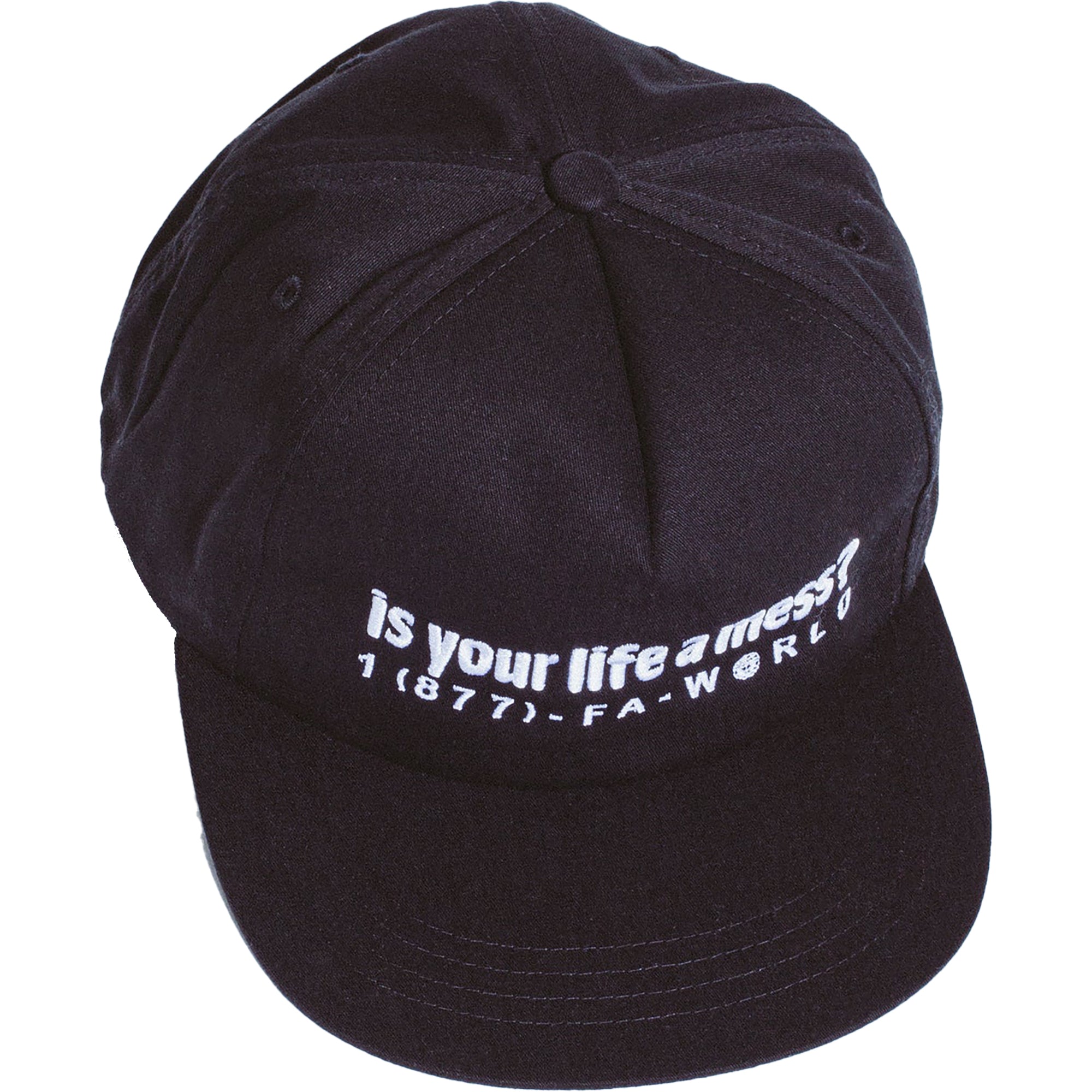Fucking Awesome Is Your Life a Mess 6 Panel Snapback Cap Black