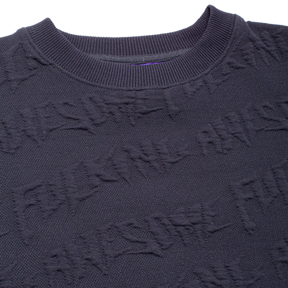 Fucking Awesome Jacquard Logo Crewneck Sweater Black