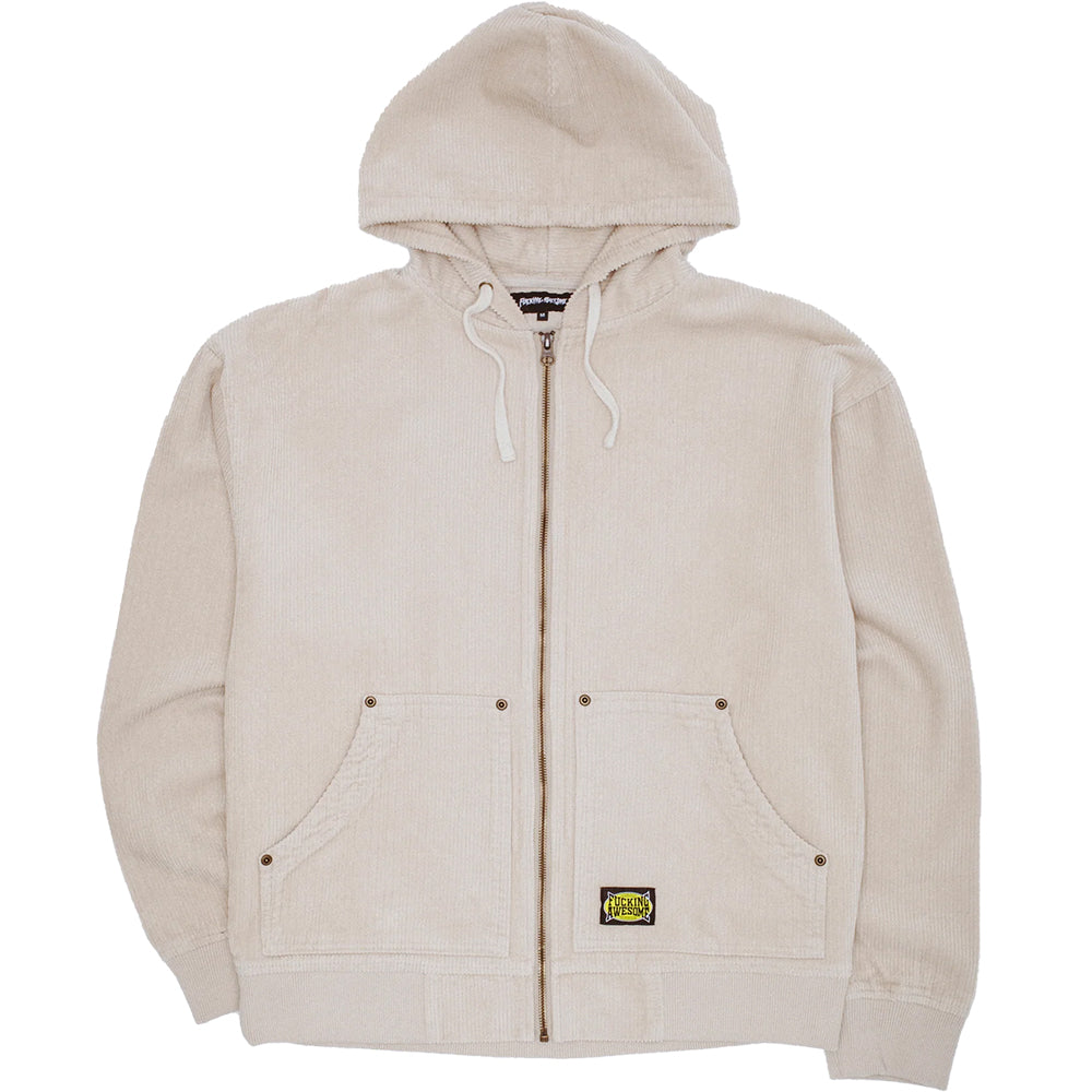 Fucking Awesome KO Corduroy Zipped Hoodie Cream