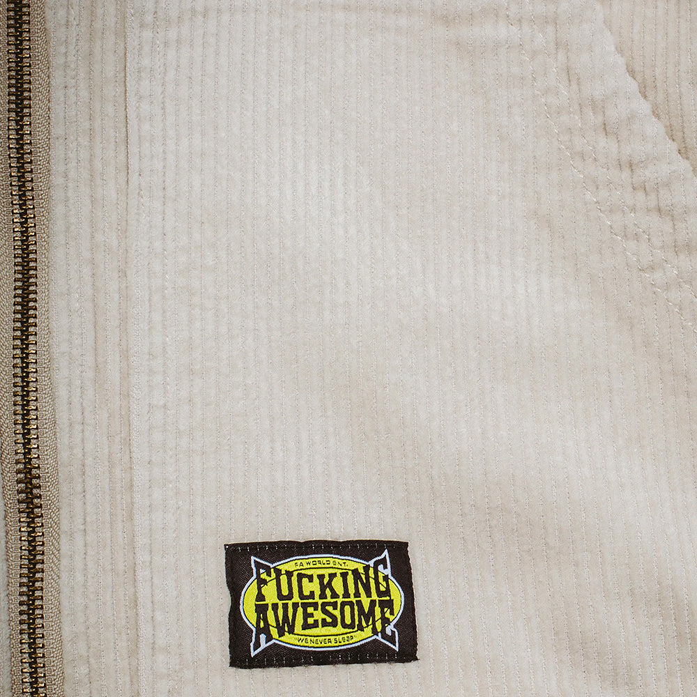 Fucking Awesome KO Corduroy Zipped Hoodie Cream