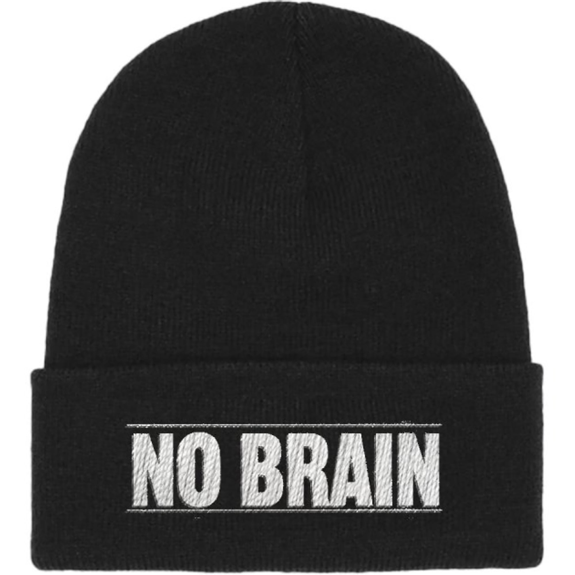 Fucking Awesome No Brain Cuffed Beanie Black