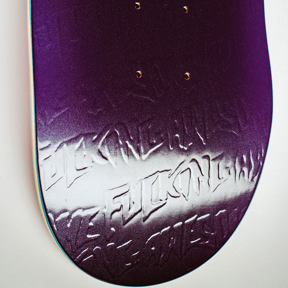 Fucking Awesome Phantom Purple Embossed Skateboard Deck 8.18"