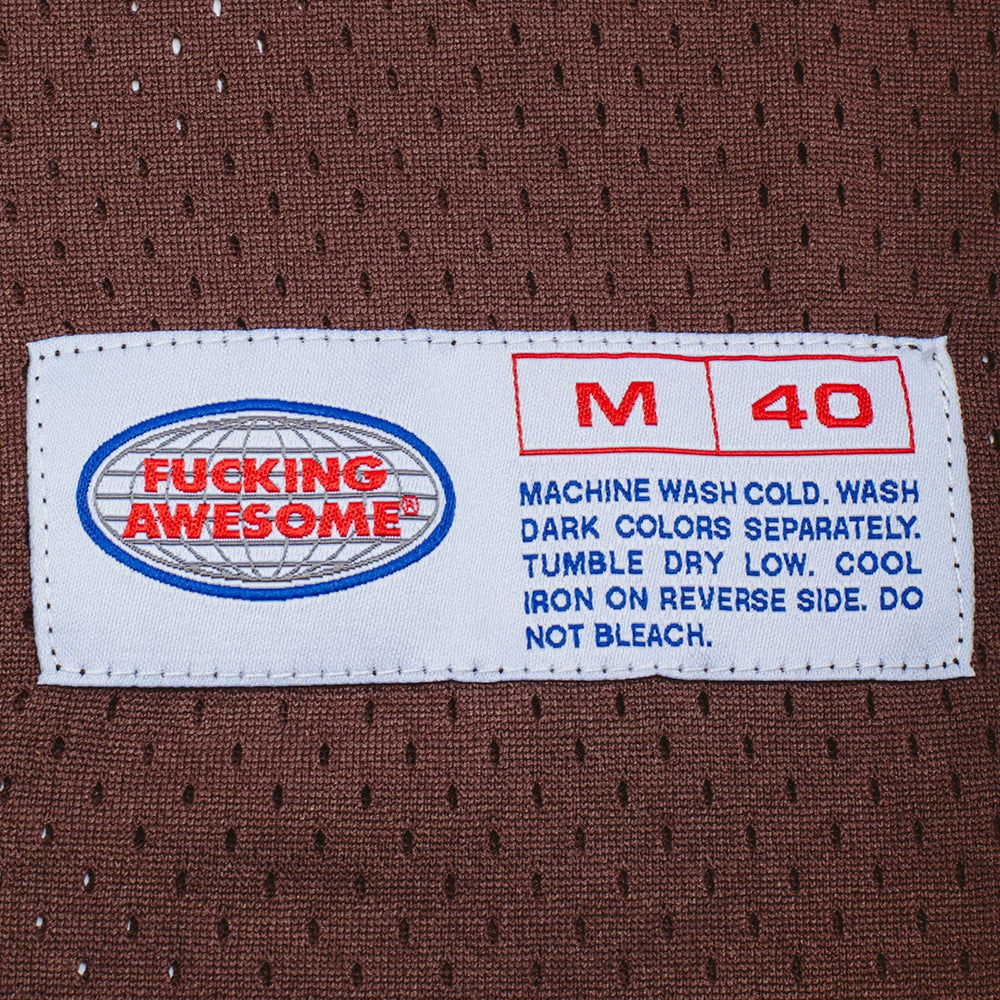 Fucking Awesome Stamp Logo Practice Jersey Brown