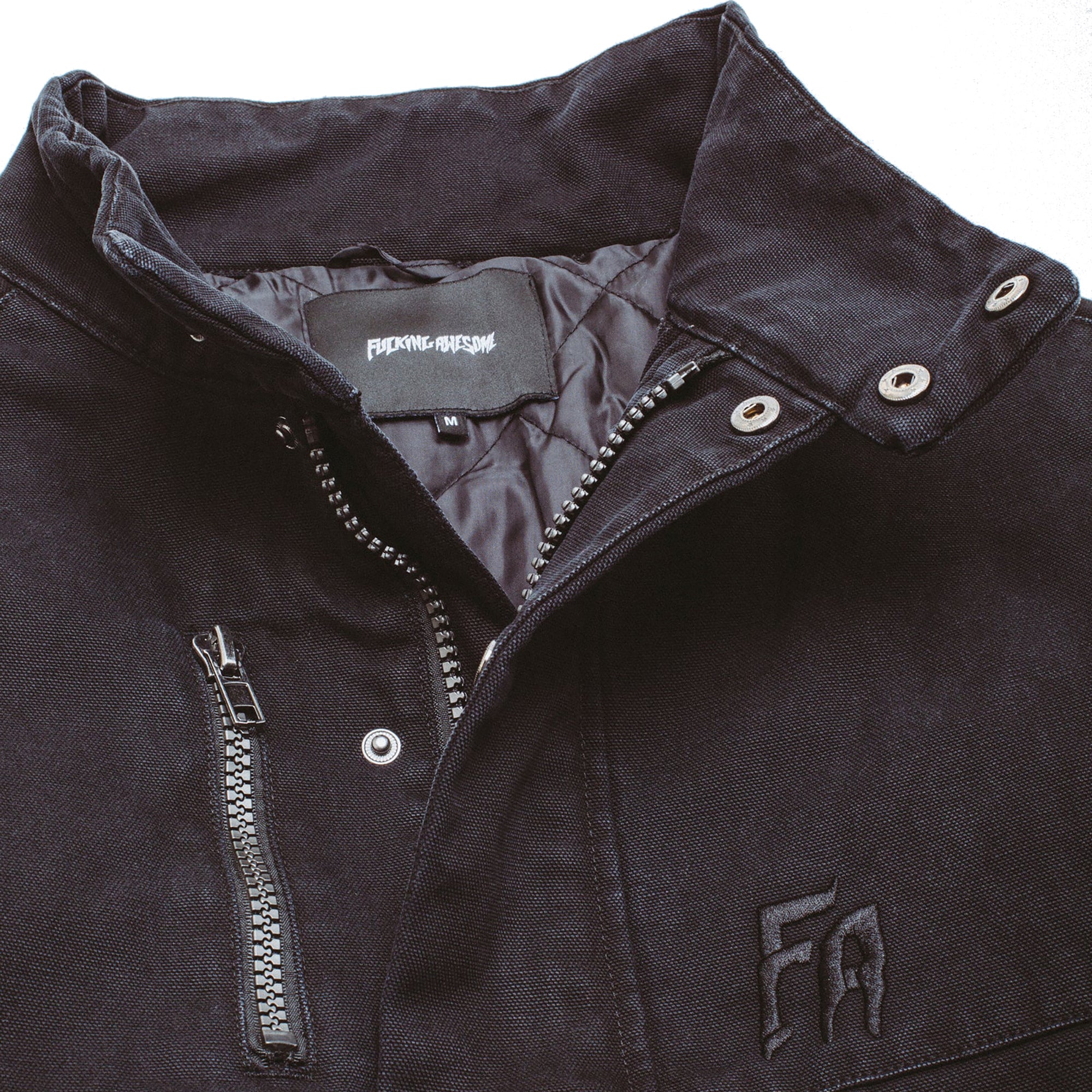 Fucking Awesome Waxed Puffer Jacket Black