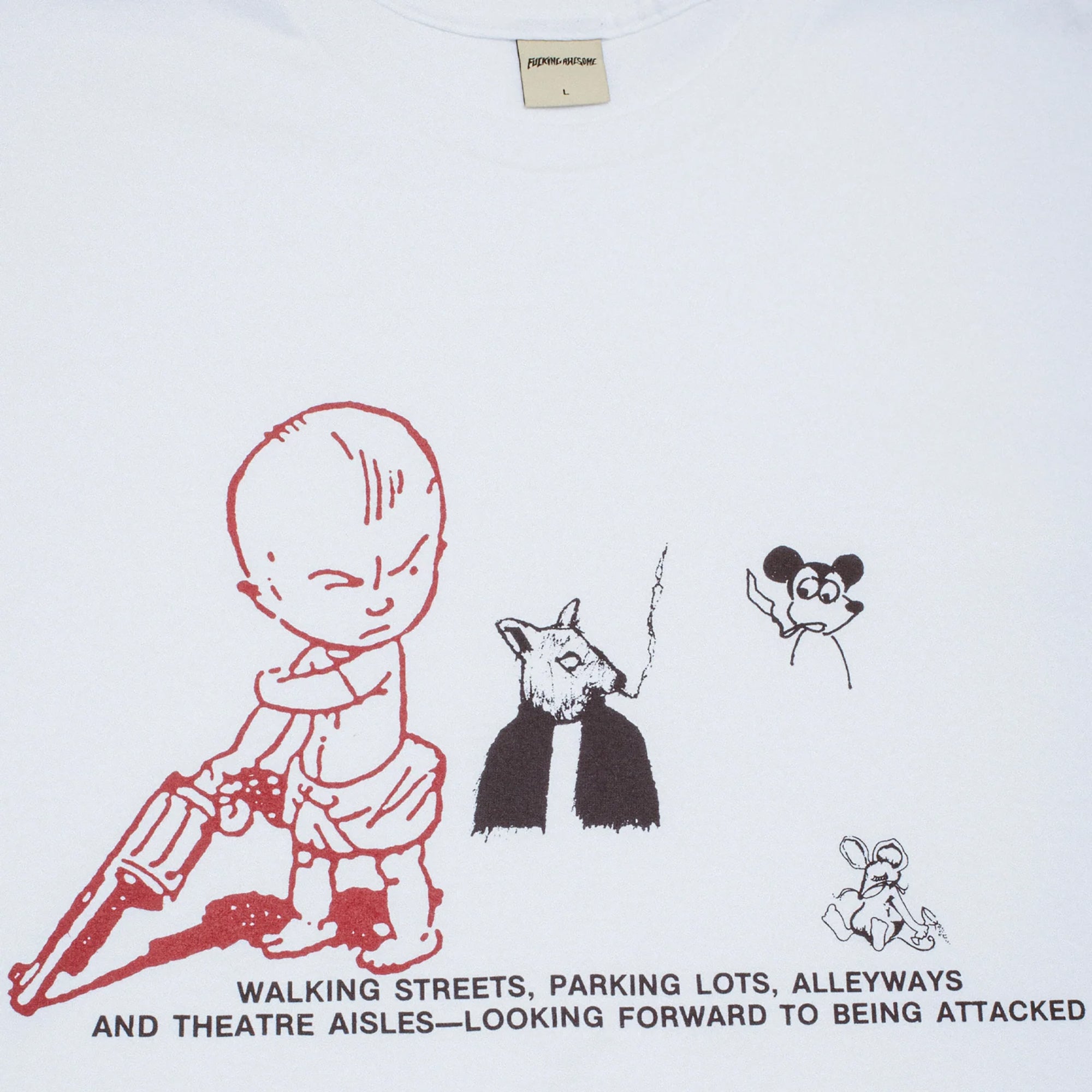 Fucking Awesome Depression Test Print Short Sleeve Tee White