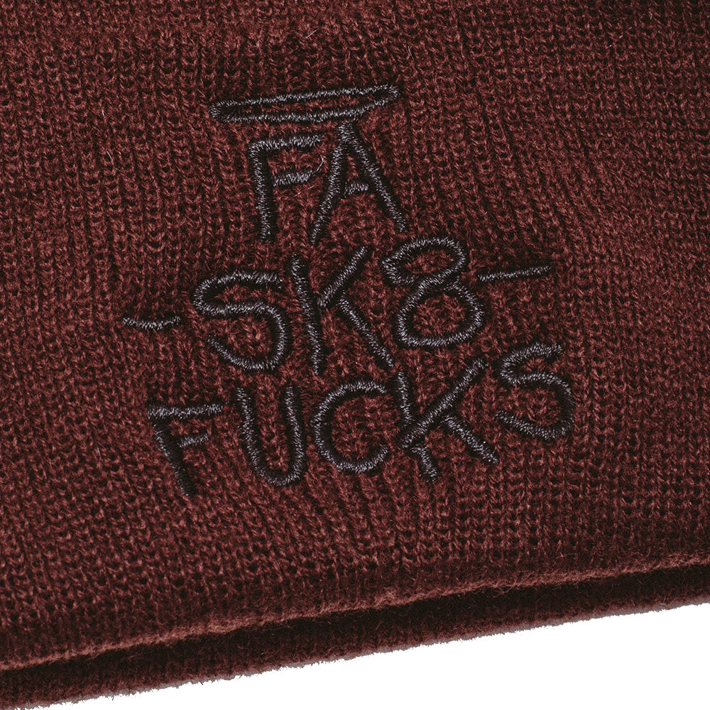 Fucking Awesome FA SK8 Fucks Cuff Beanie Brown