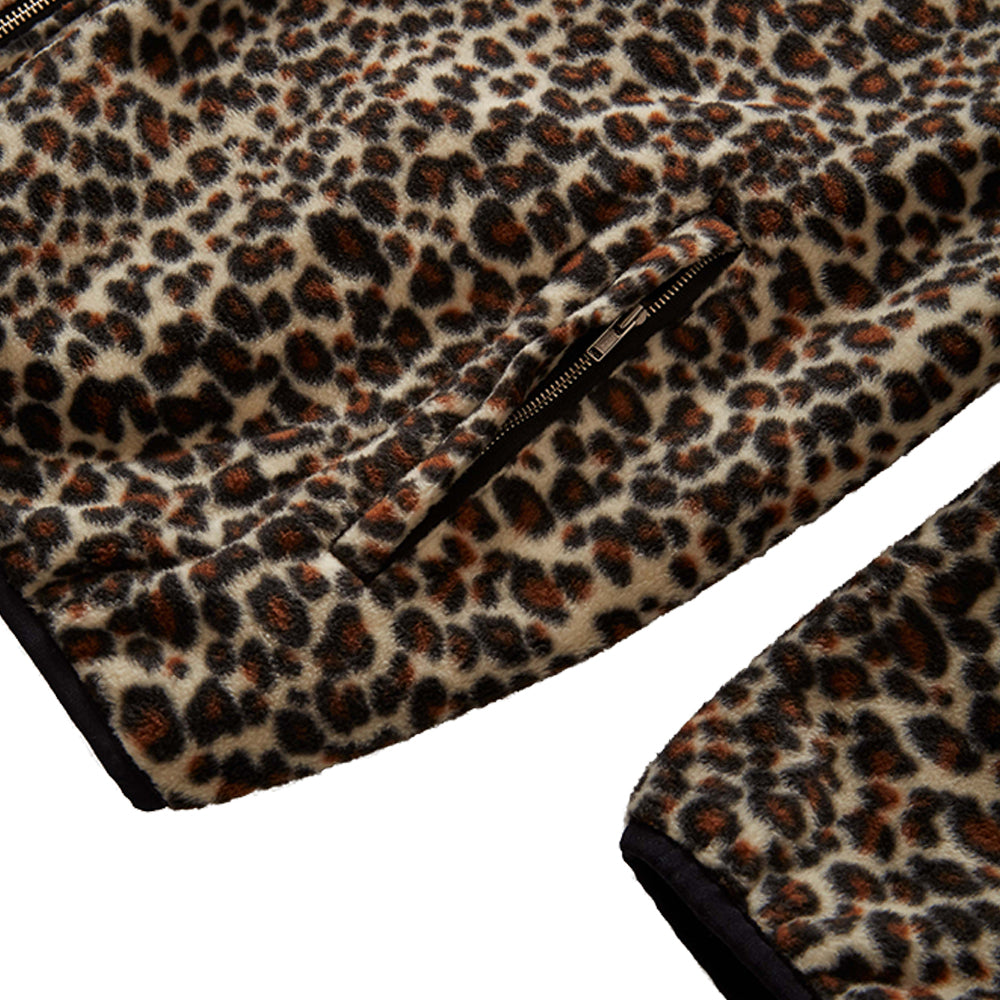 Grand Collection Reversible Fleece Leopard Print Jacket