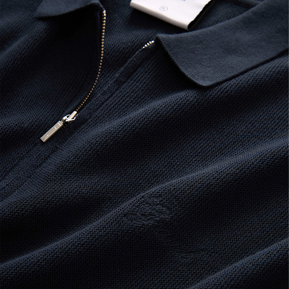 Grand Collection Knit Quarter Zip Sweater Navy