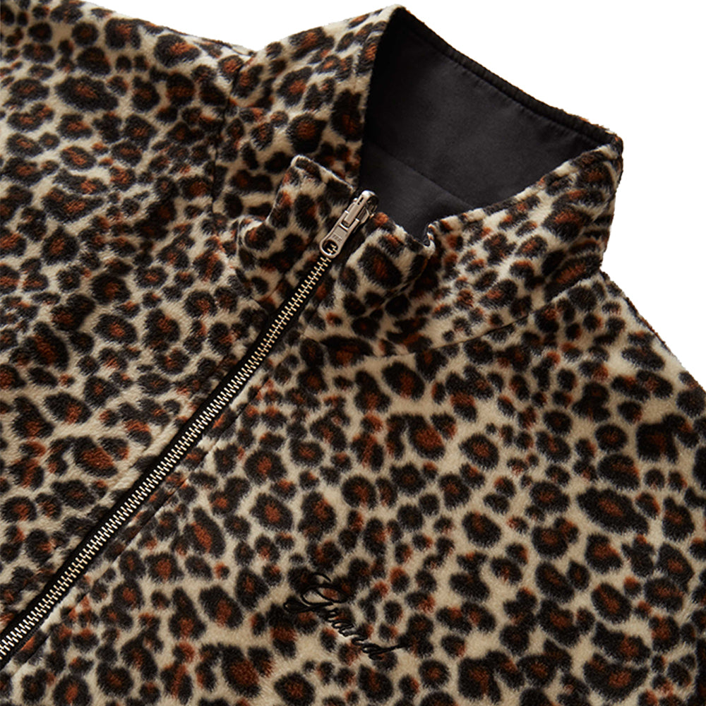 Grand Collection Reversible Fleece Leopard Print Jacket