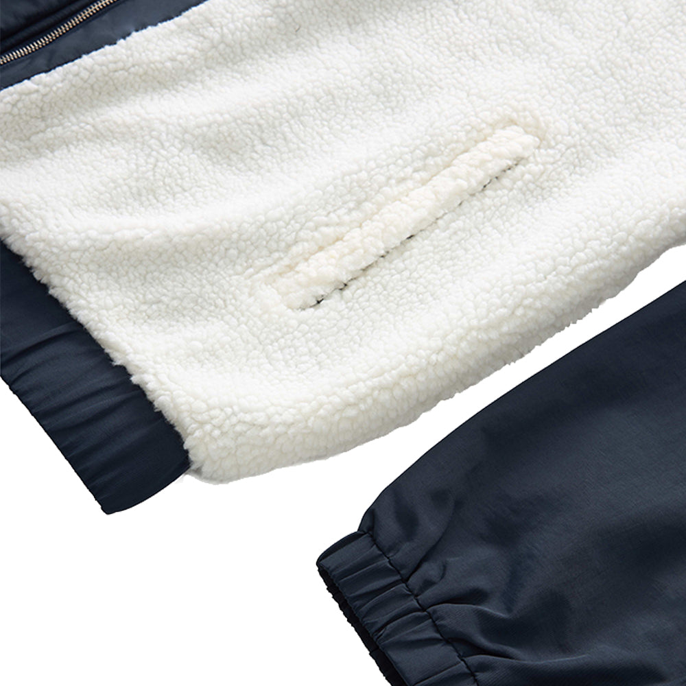 Grand Collection Sherpa/Nylon Track Jacket