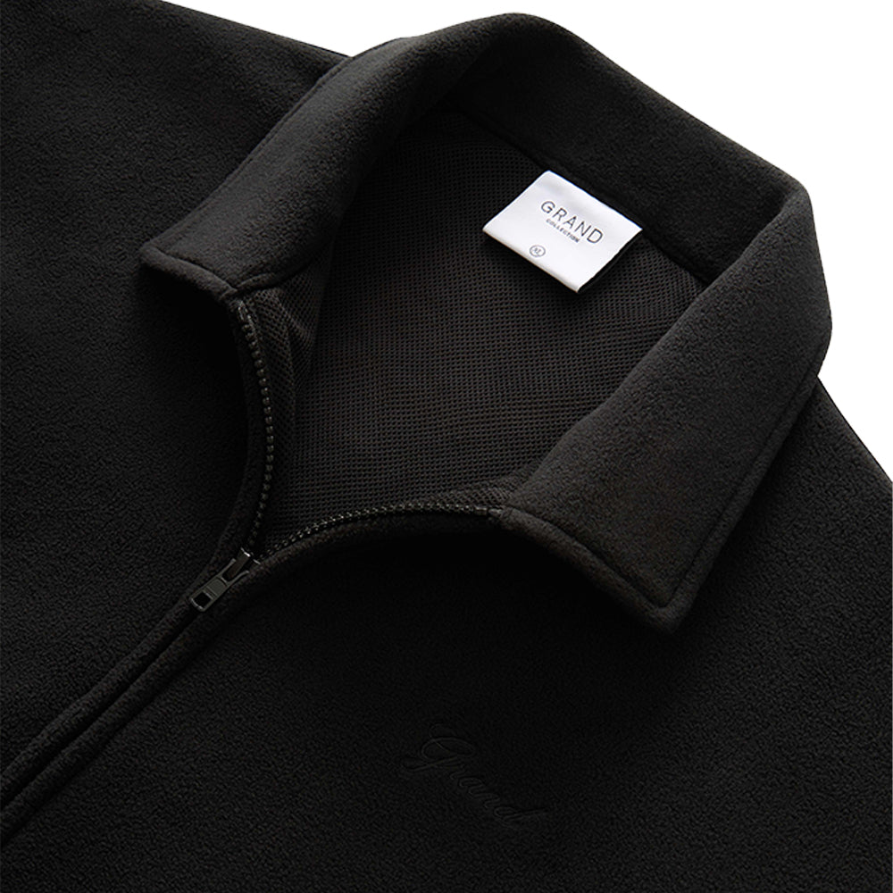 Grand Collection Heavyweight Polar Fleece Jacket Black