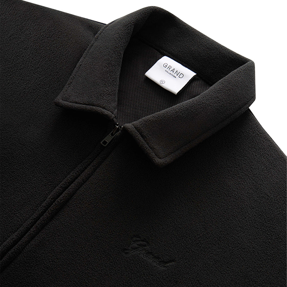 Grand Collection Heavyweight Polar Fleece Jacket Black
