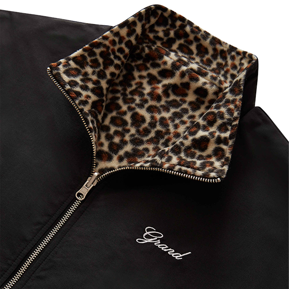 Grand Collection Reversible Fleece Leopard Print Jacket