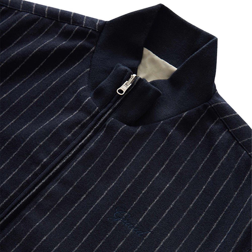 Grand Collection Reversible Pinstripe Wool/cotton Jacket