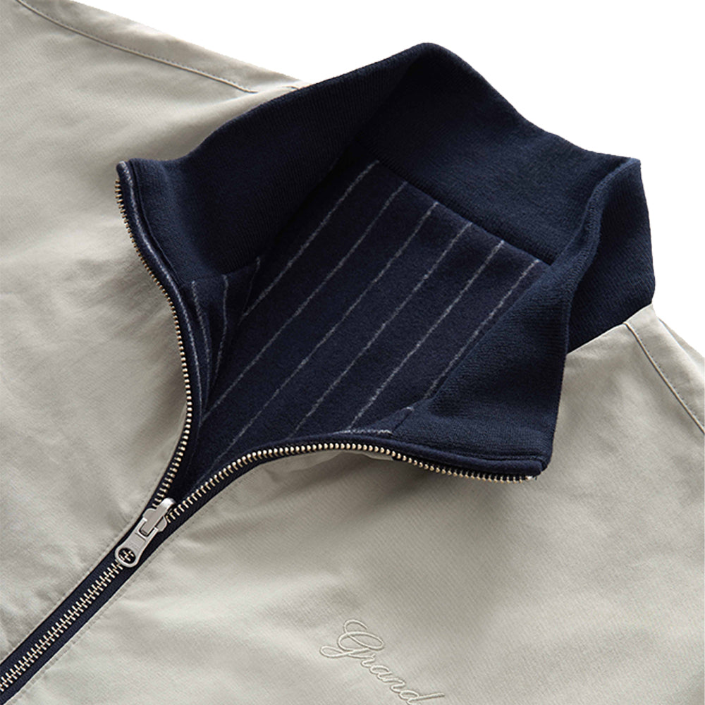 Grand Collection Reversible Pinstripe Wool/cotton Jacket
