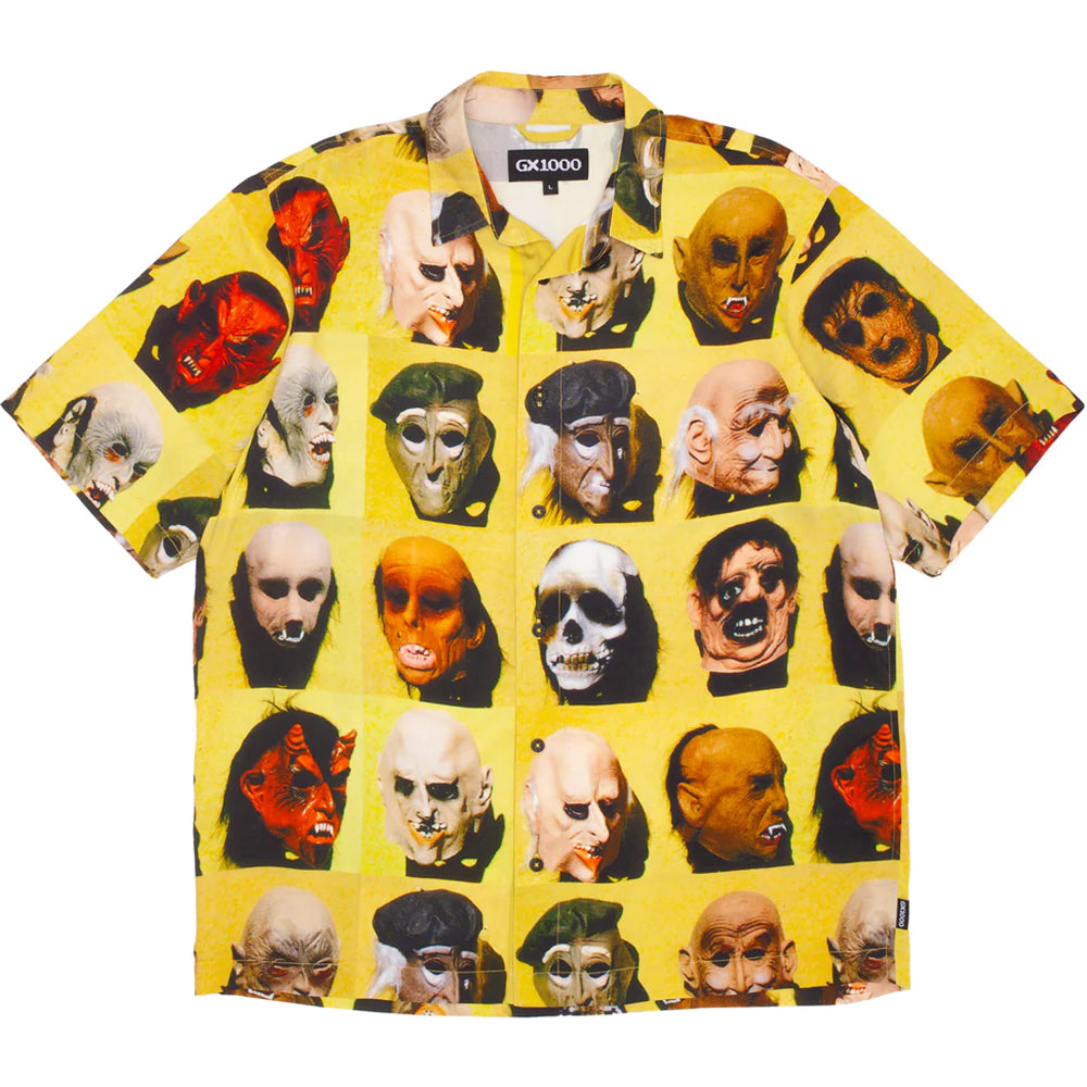 GX1000 Rayon Mask Button Up Yellow