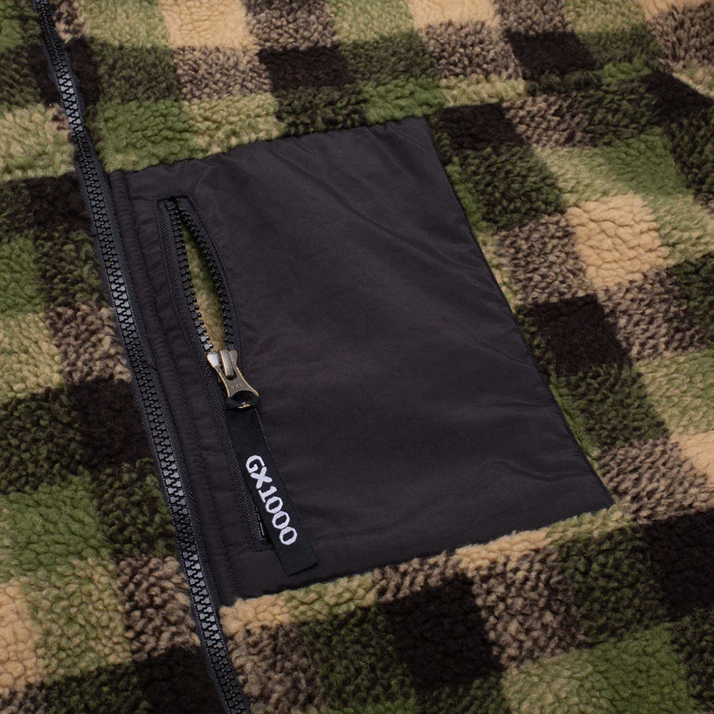 GX1000 Sherpa Fleece Green Plaid