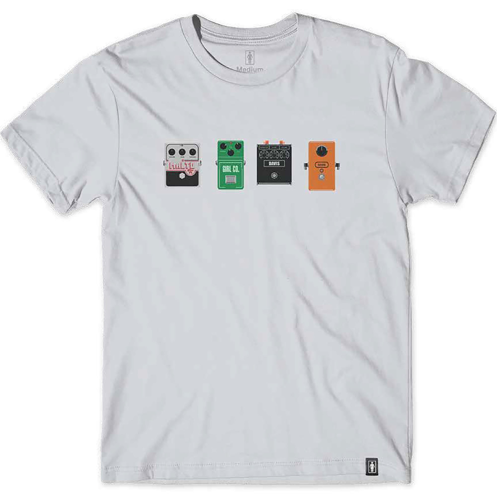 Girl Stomp Pedal Tee Ice Grey