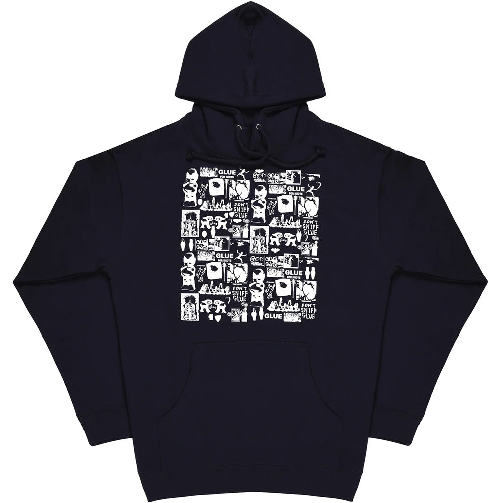 Glue Pinned Hoodie Navy