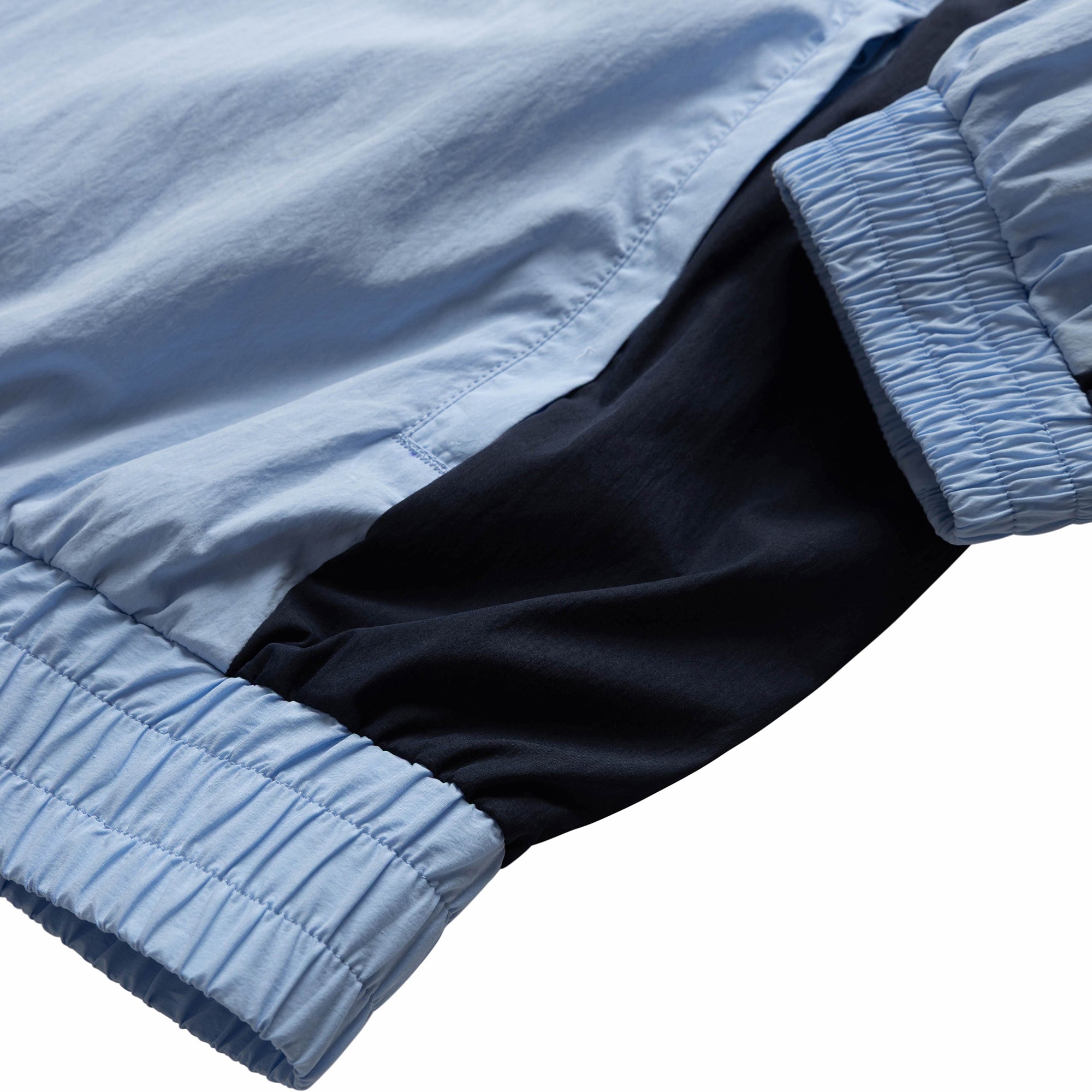 Grand Collection Cotton/Nylon Track Jacket Powder Blue/Midnight Navy