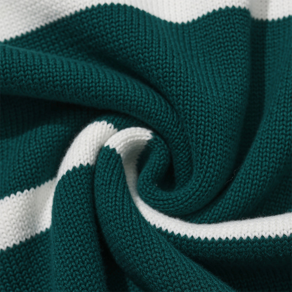 Hélas Tricot Quarter Zip Knit Teal Green