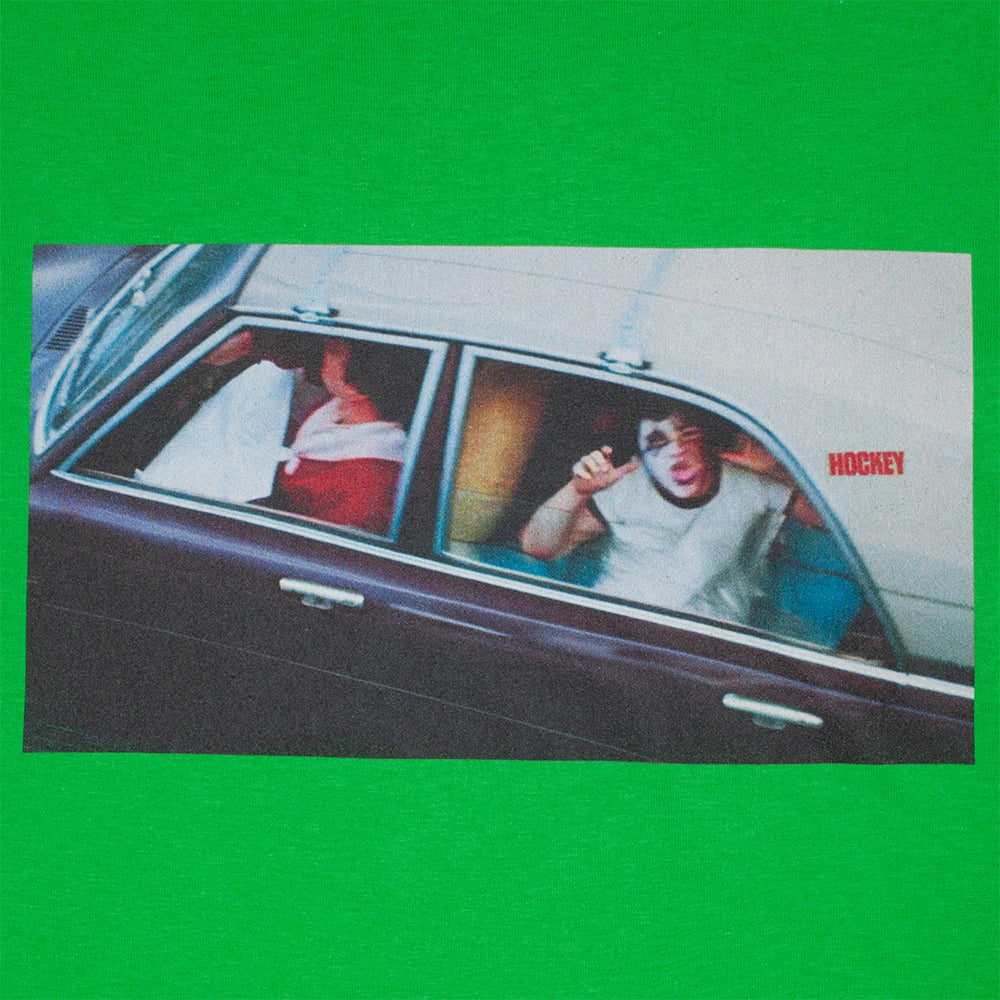 Hockey Car Kid Tee Green