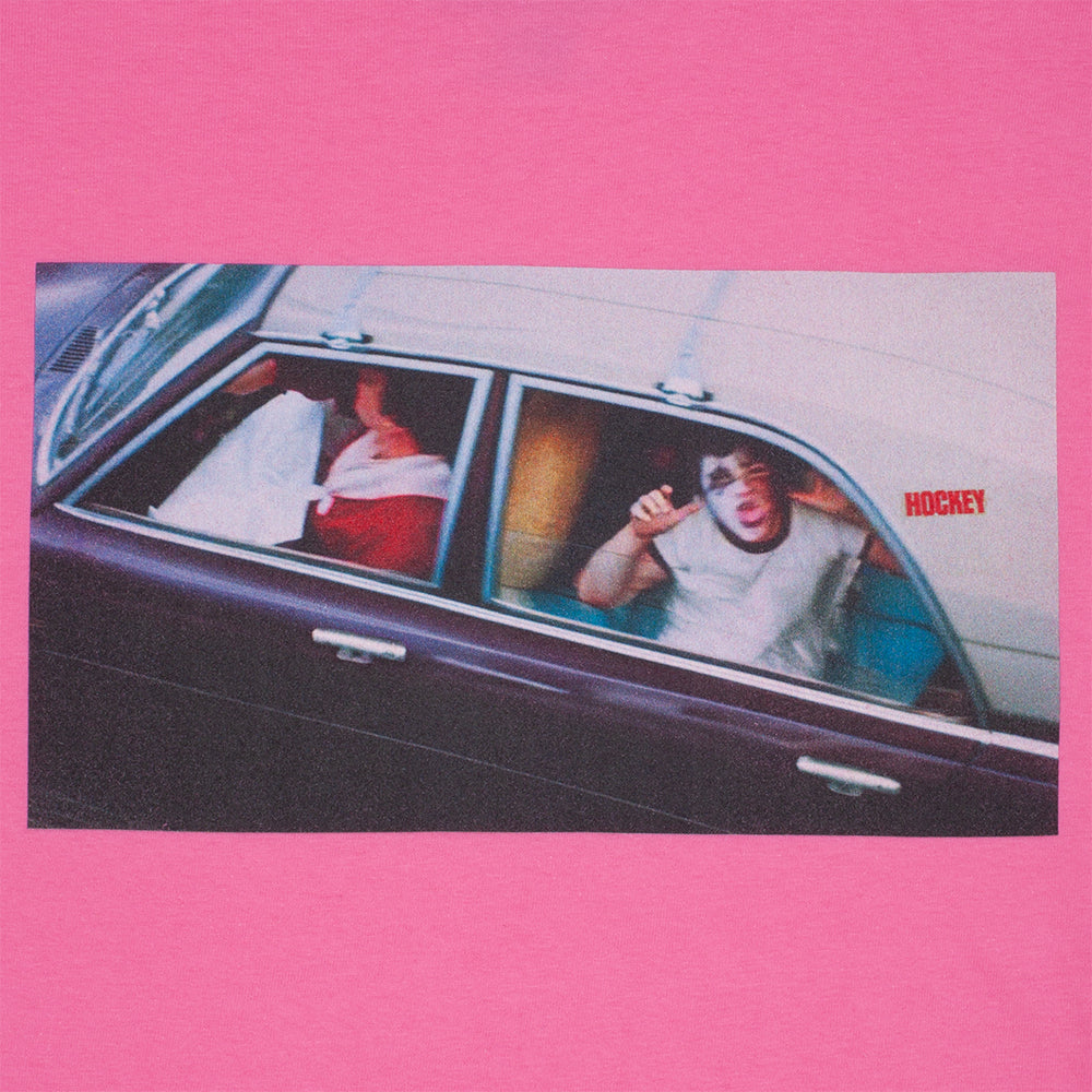 Hockey Car Kid Tee Pink