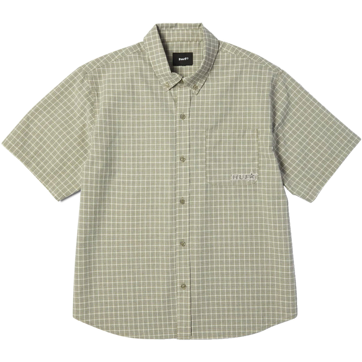 HUF Galaxy Plaid Woven Shirt Stone