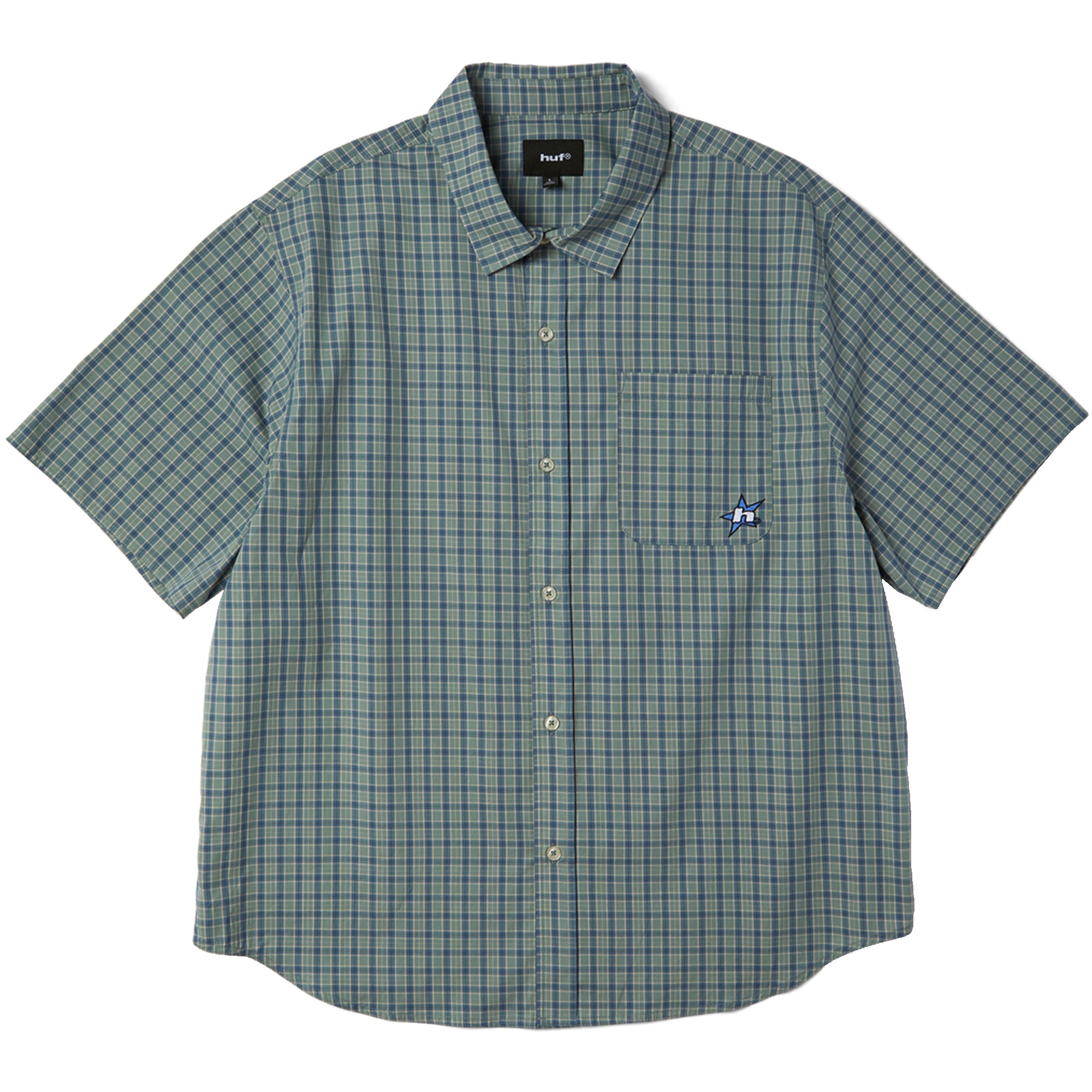 HUF H Star Plaid Shirt Marine