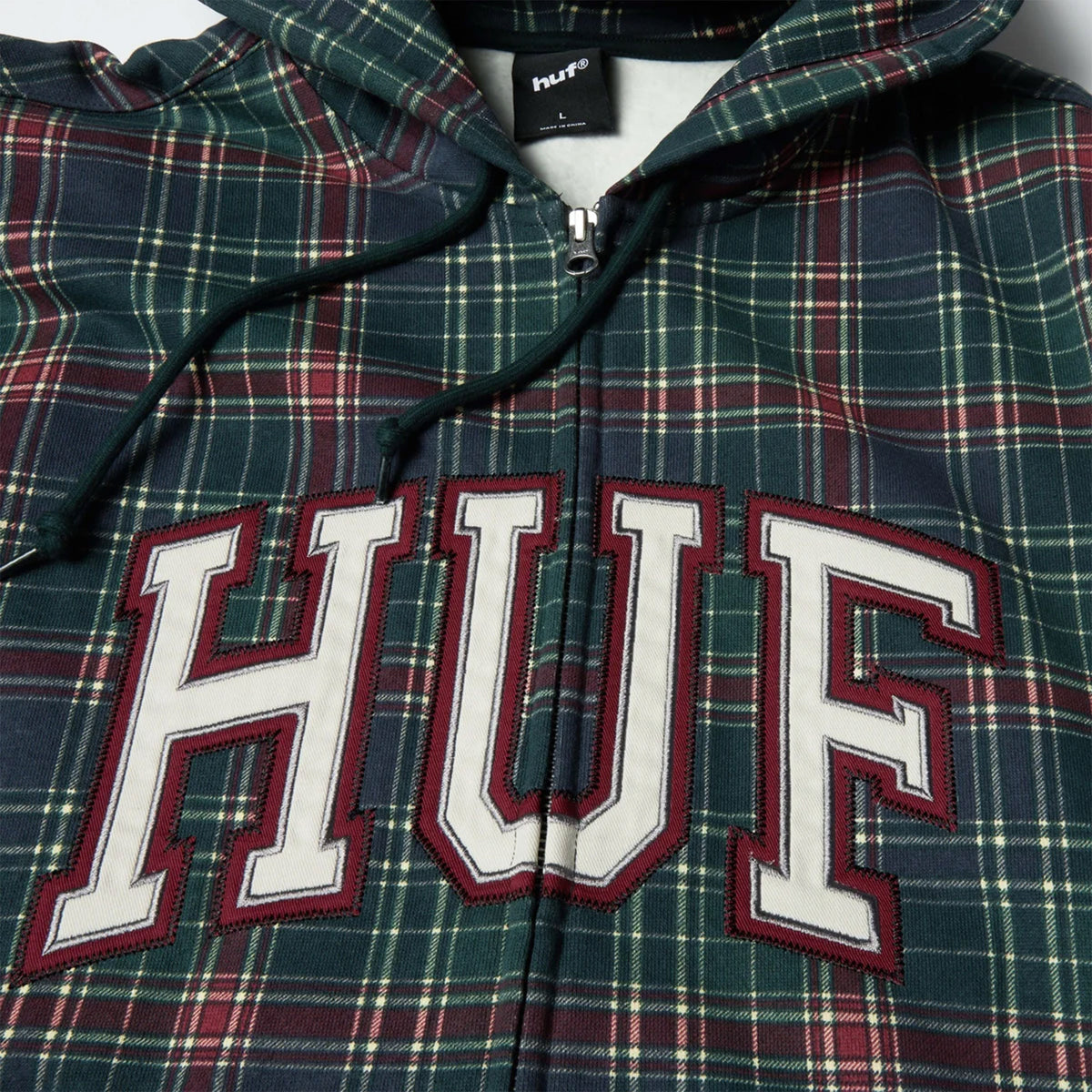 HUF Arch Plaid Heavyweight Zip Hoodie Forest