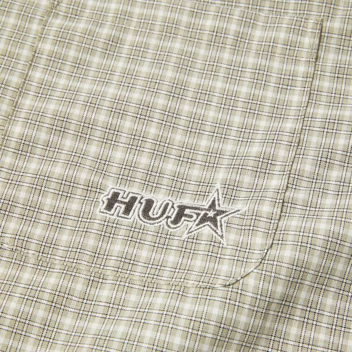 HUF Galaxy Plaid Woven Shirt Stone