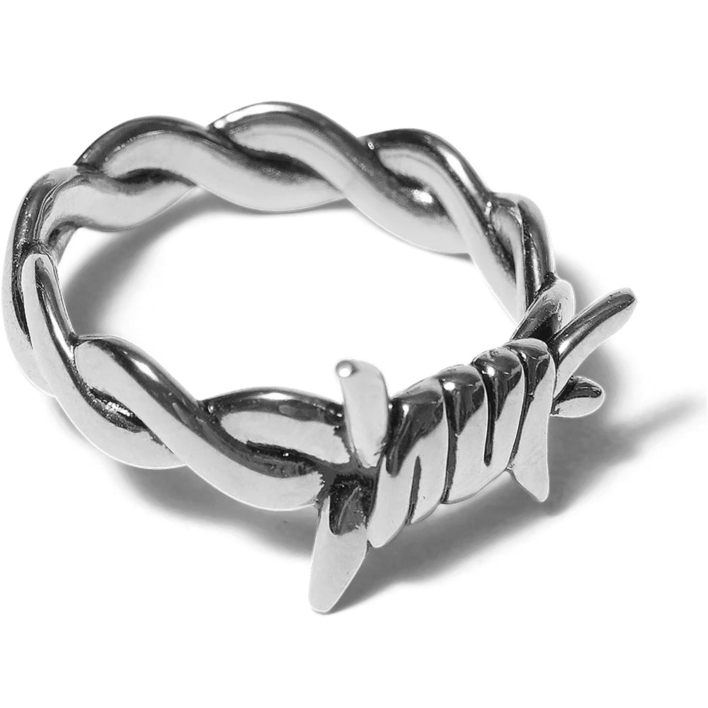 HUF Barbed Wire Ring Silver