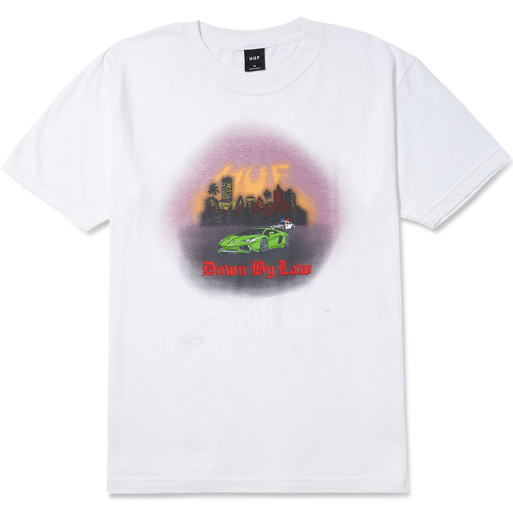 HUF Down By Law T Shirt White