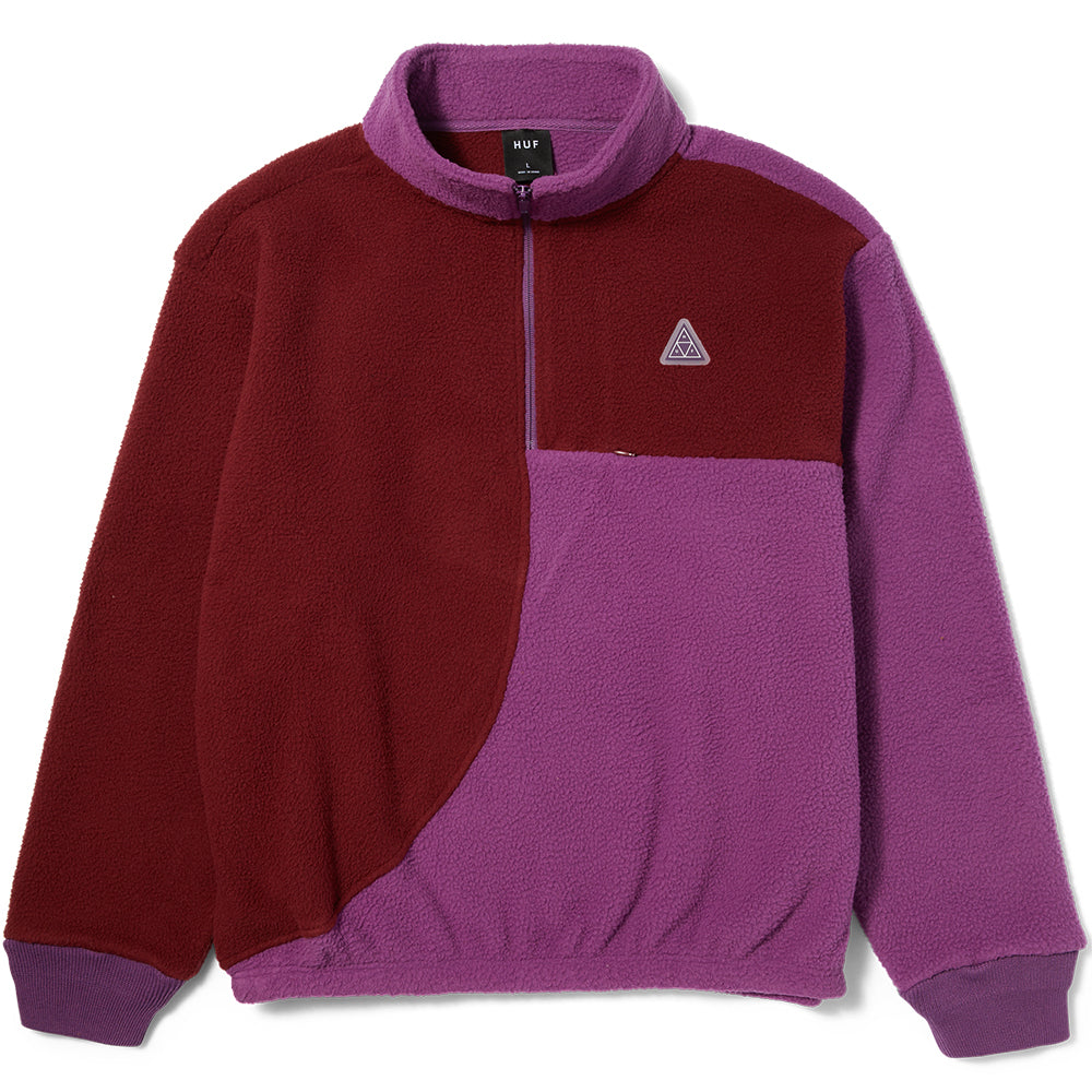 HUF Expedition 1/4 Zip Pile Fleece Berry