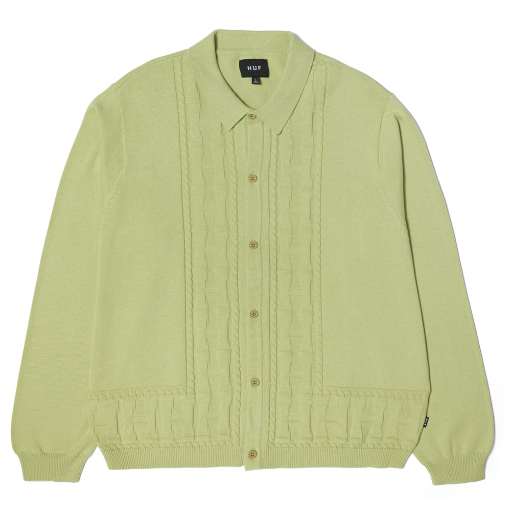 HUF Towner Long Sleeve Knit Top Pistachio