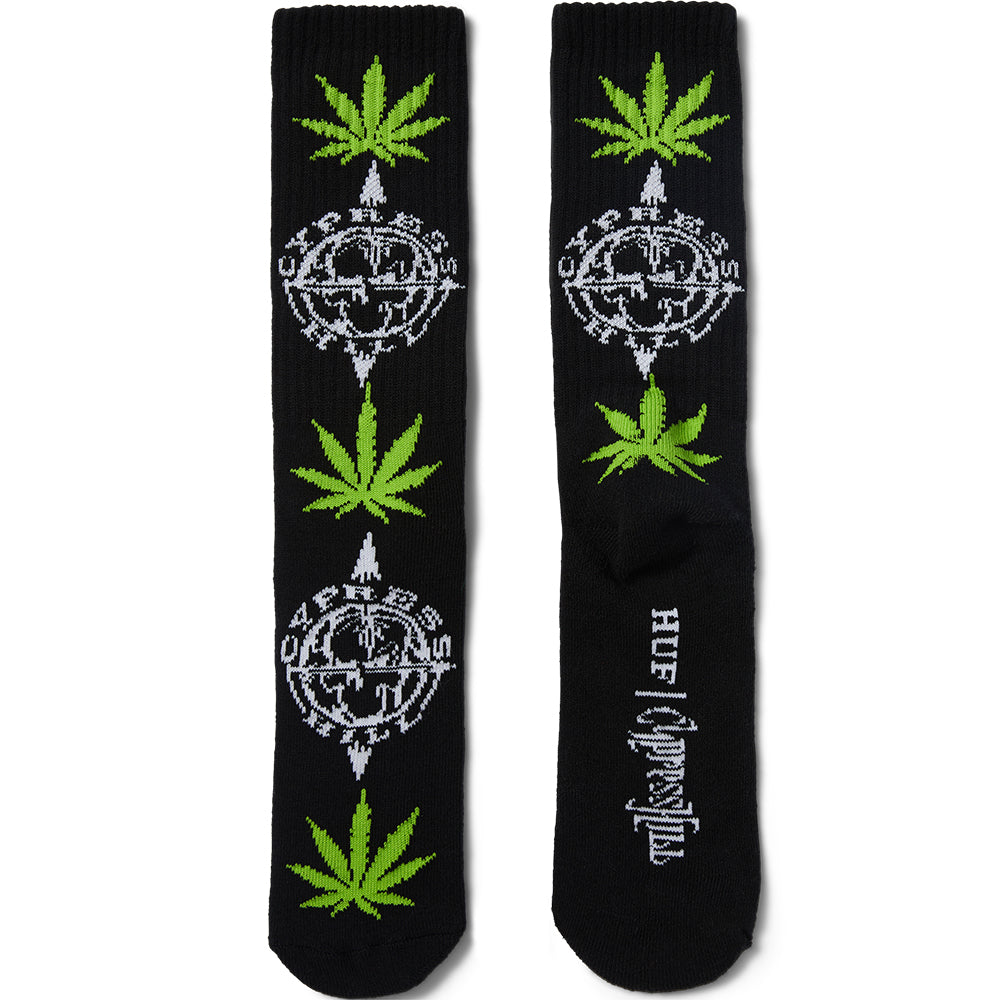 HUF x Cypress Hill Compass Plantlife Sock Black