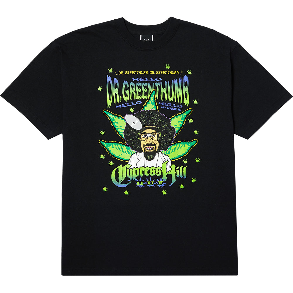 HUF x Cypress Hill Dr Greenthumb T Shirt Black
