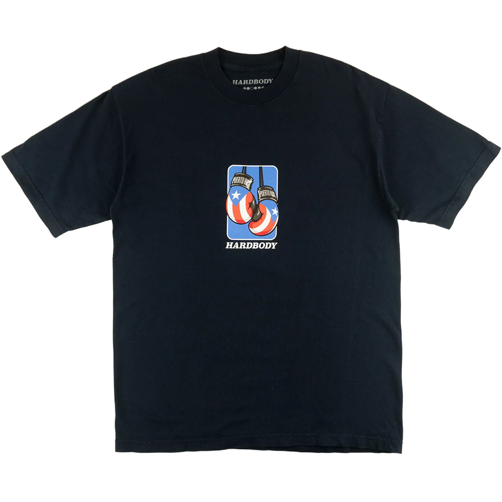 Hardbody Puerto Rico Gloves Tee Navy