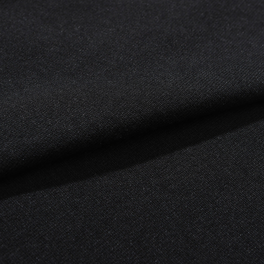 Hélas Bundy Full Zip Knit Polo Black