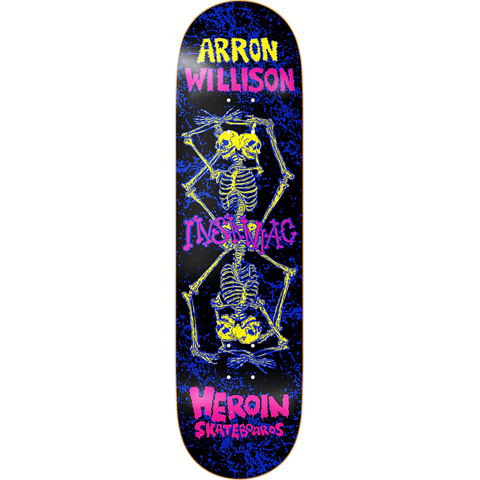 Heroin Aaron Wilson Knock Off Skateboard Deck 8.5"
