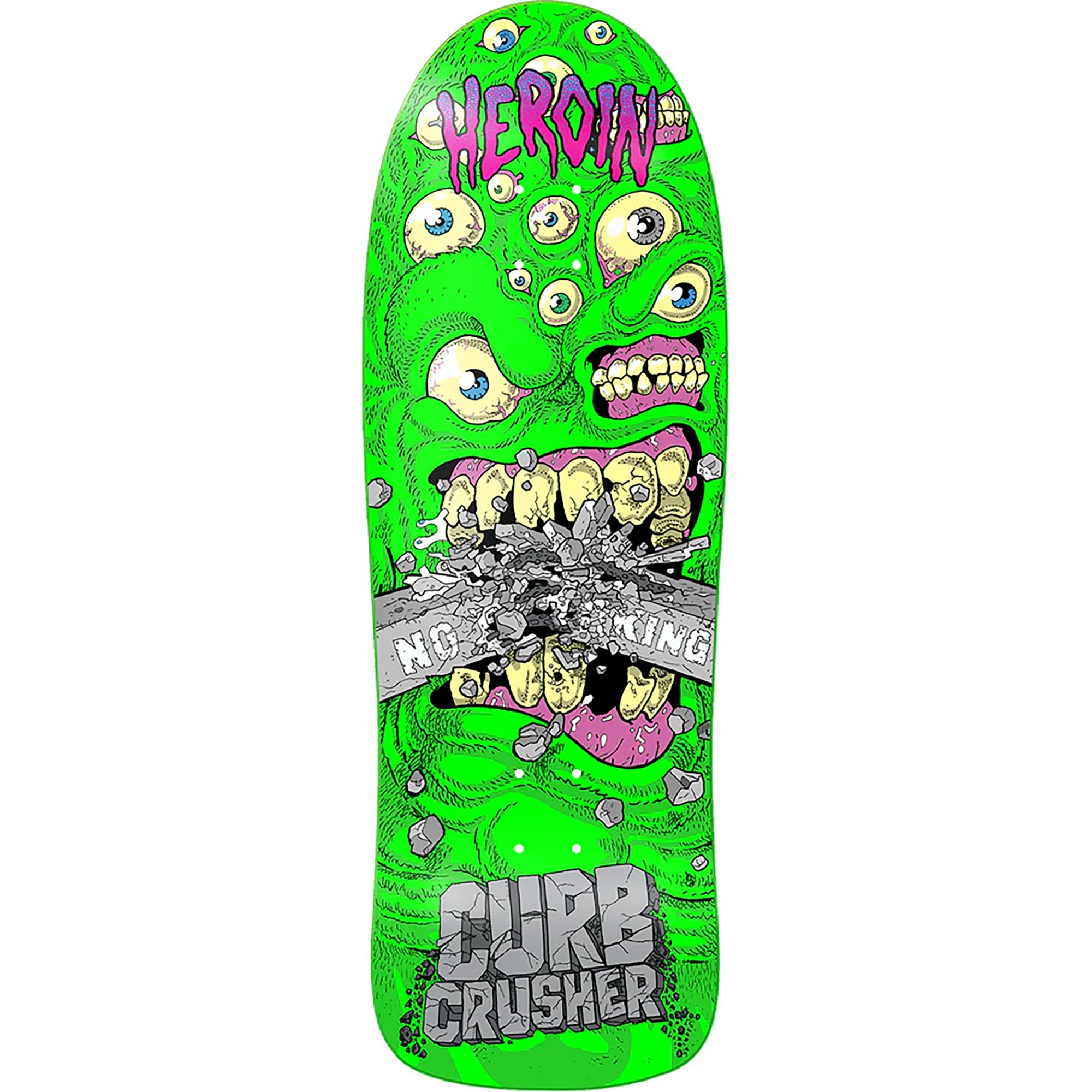 Heroin Curb Crusher Chomp Skateboard Deck 10.25"