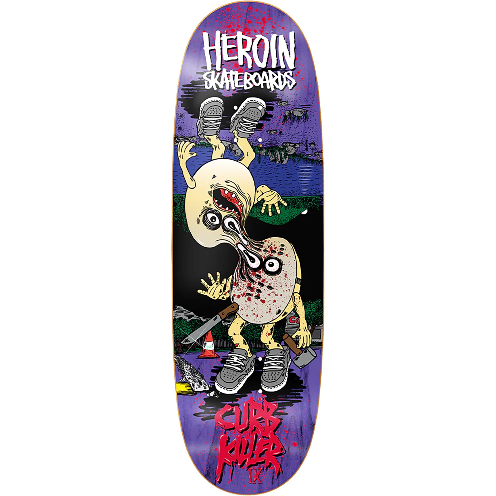 Heroin Curb Killer 9 Merged Skateboard Deck 10"